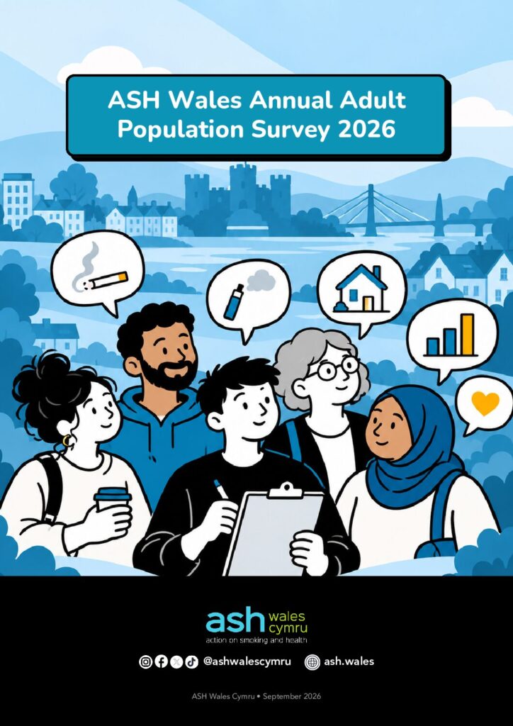 Cover of the ASH Wales Annual Adult Population Survey 2026