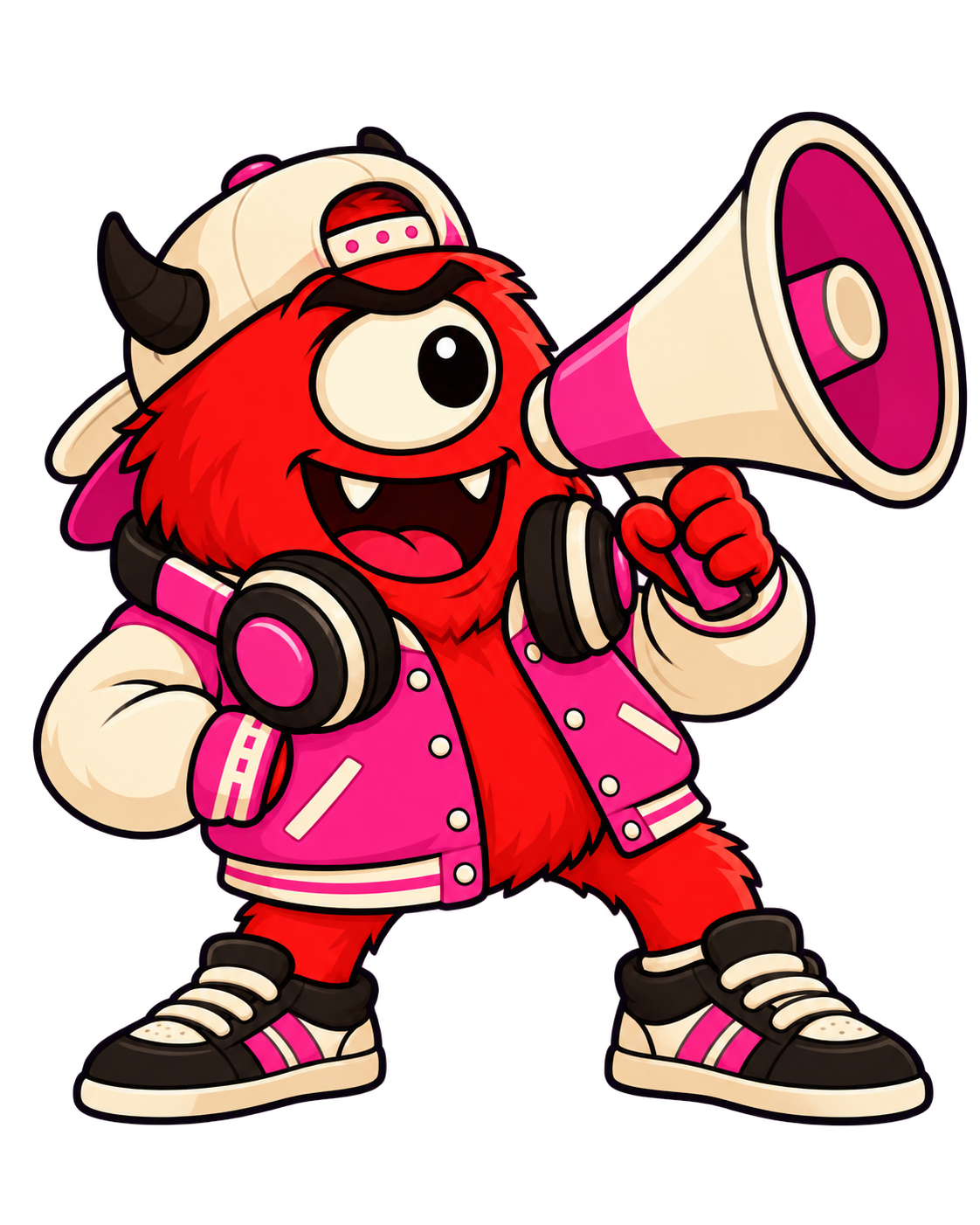 Hype Hound Nicofiend character with megaphone
