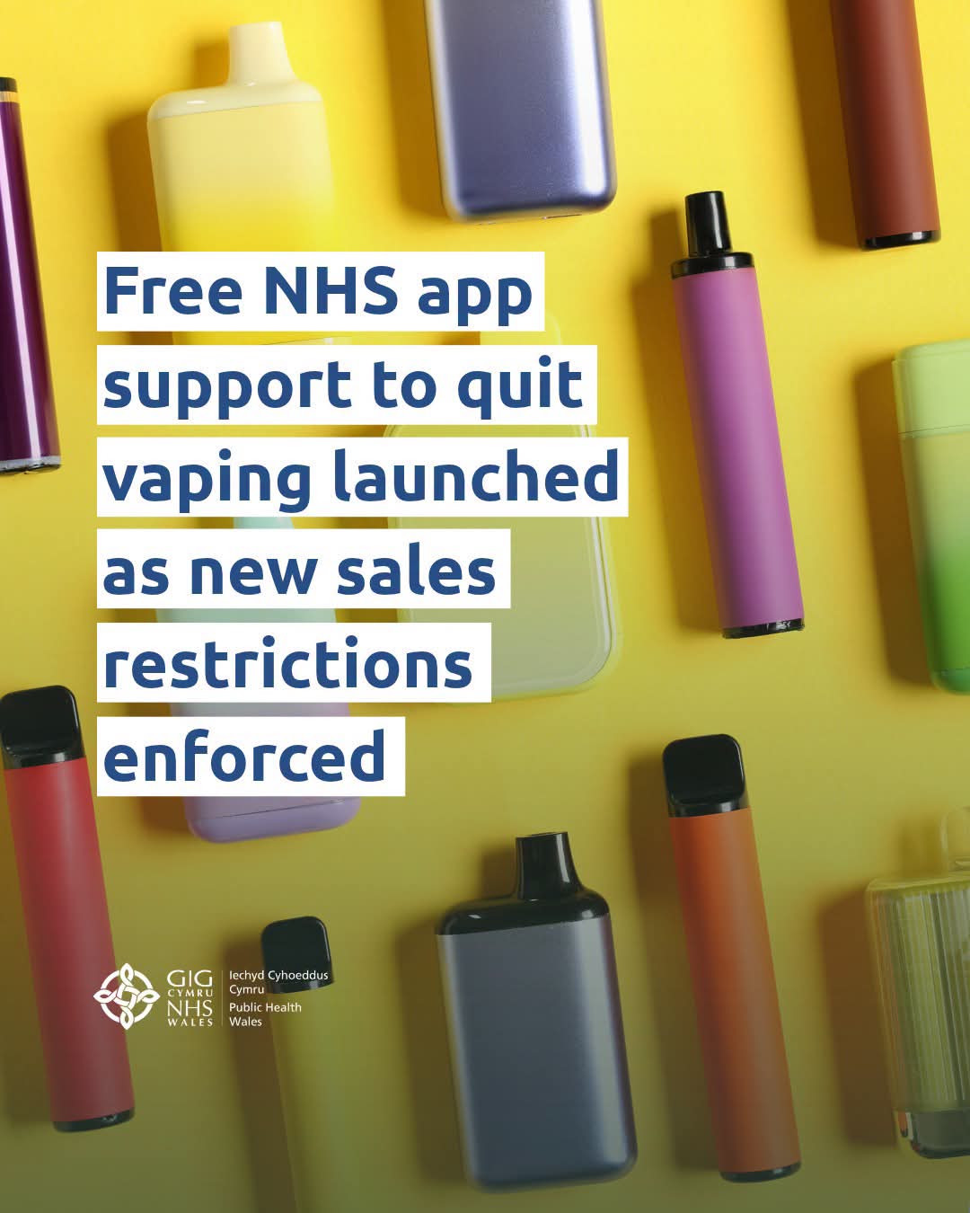 Public Health Wales: Free NHS app support to quit vaping launched as new sales restrictions enforced.